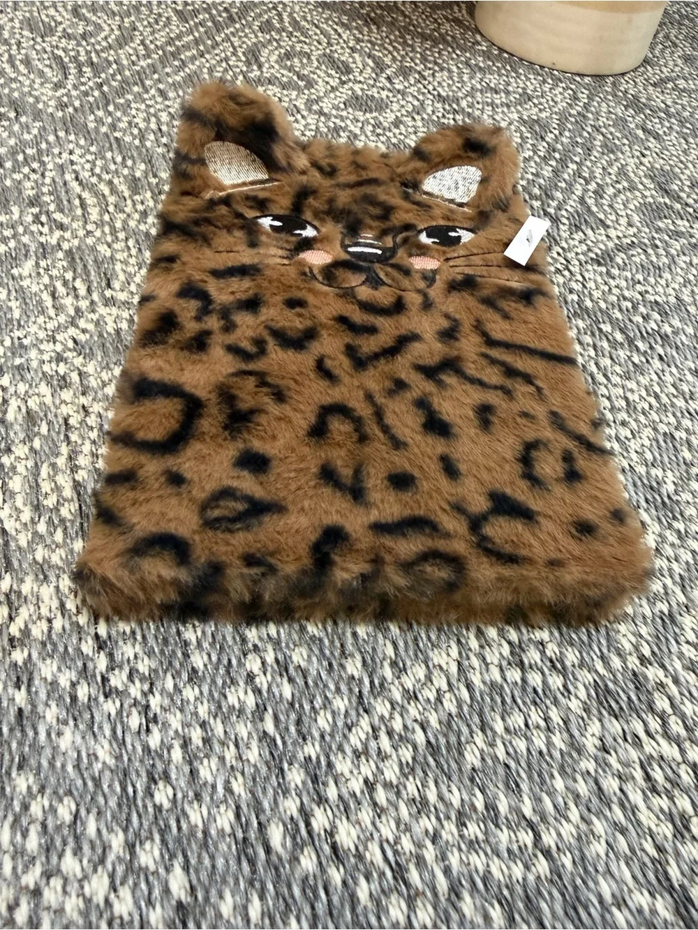 New Leopard Animal Print Plush Journal Faux Fur Journal Cat/Leopard
